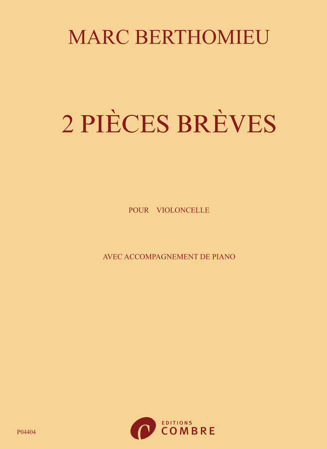 Berthomieu - 2 Pièces Brèves - Violonchelo y Piano
