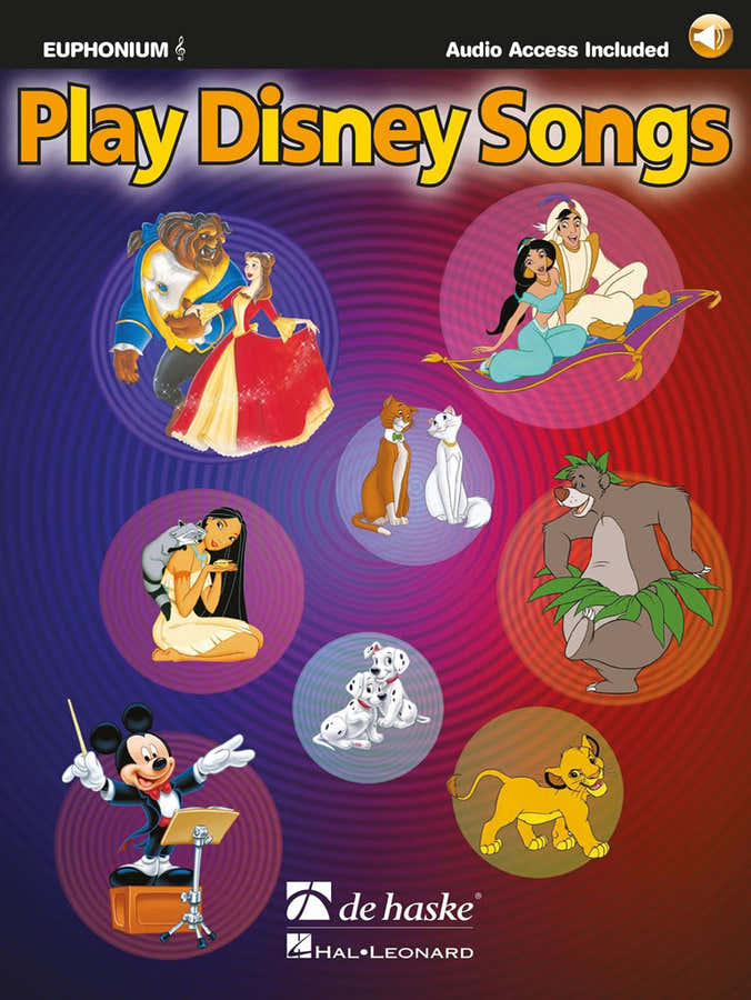 PLAY DISNEY SONGS - EUPHONIUM CLE DE SOL + AUDIO TRACKS
