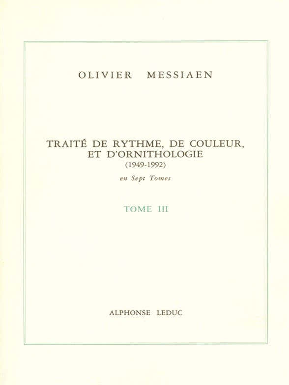 Traité de Rythme de Couleur et d'Ornithologie