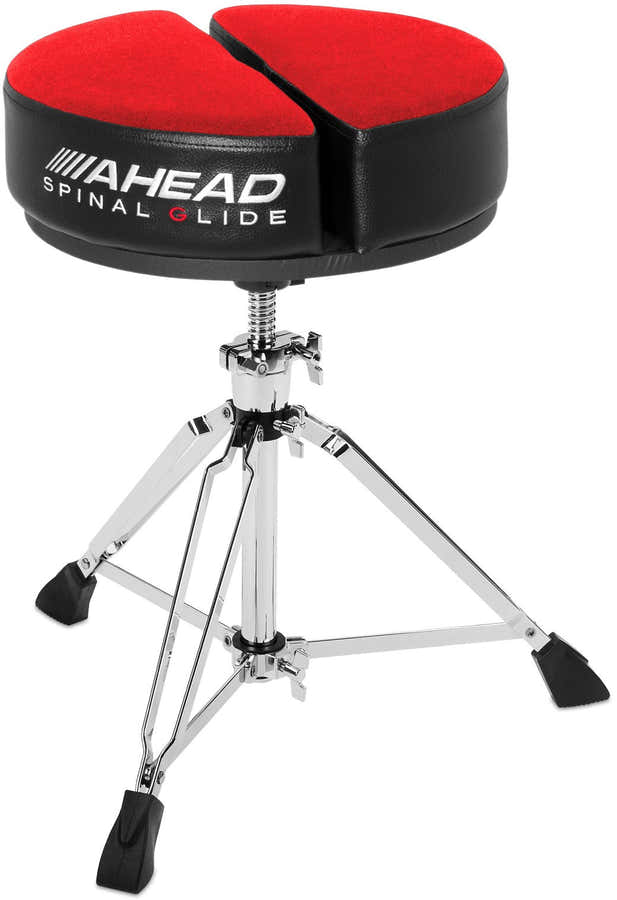 SPG-ARTR Asiento De Batería Spinal-G Redondo Rojo - Base De 3 Patas