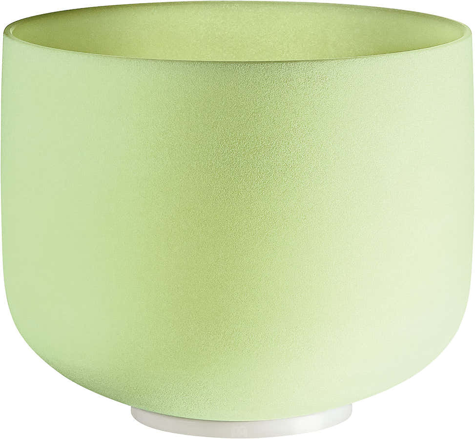 SONIC ENERGY EMERALD CRYSTAL SINGING BOWL 10" NOTE F HEART CHAKRA - CSBE10F