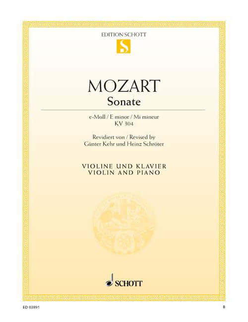 Mozart - Sonata E Minor K 304 - Violon et Piano