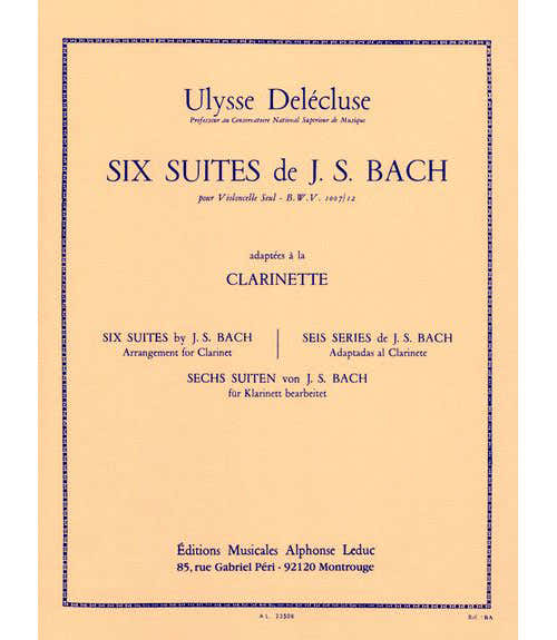 Leduc Bach J.S. - 6 Suites Pour Violoncelle BWV 1007/12 - Clarinette