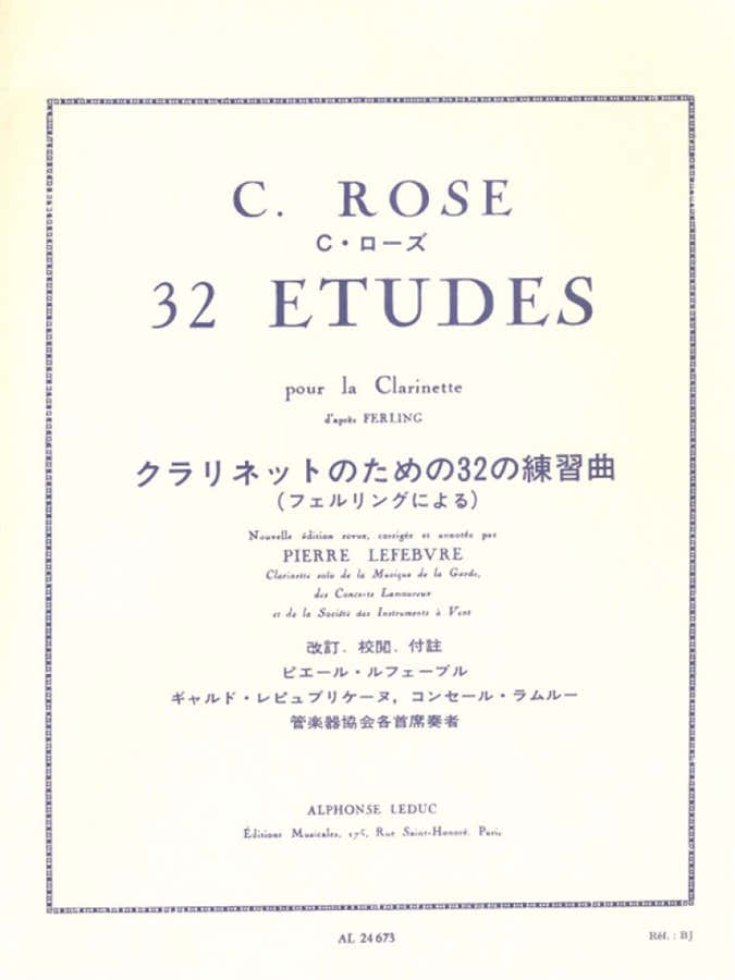 Rose C. - 32 estudios según Ferling - Clarinete Sib