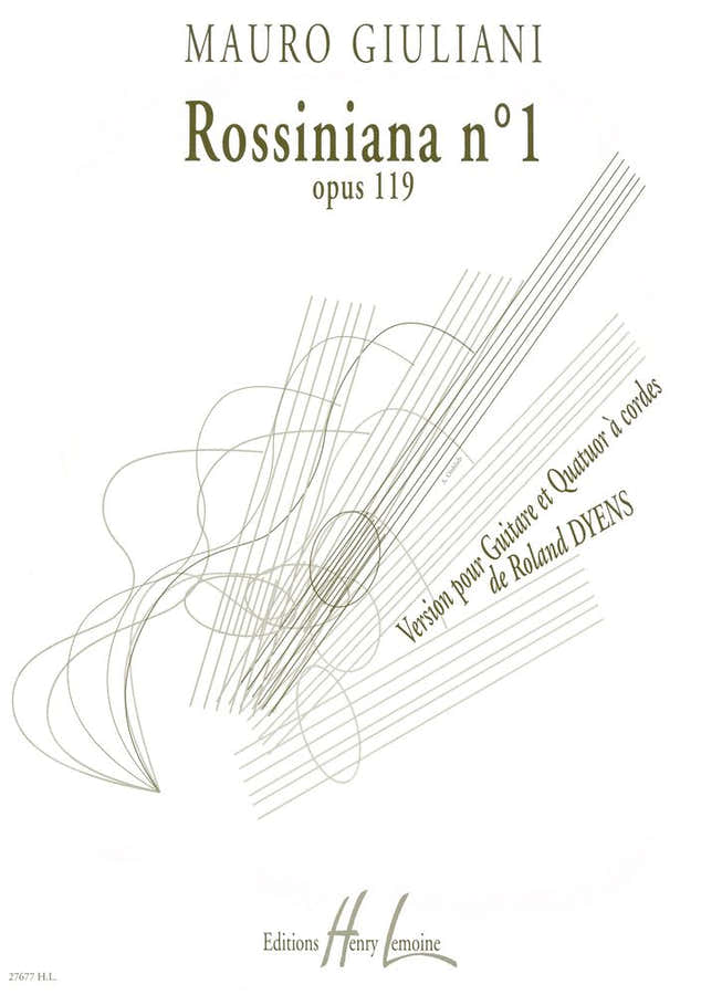 Giuliani - Rossiniana No.1 Guit./cordes - Guitare Solo et Quatuor À Cordes
