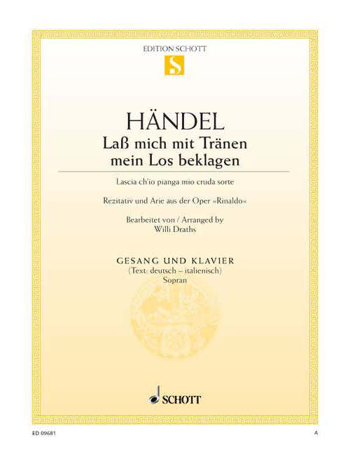 Händel - Rinaldo - Soprano et Piano