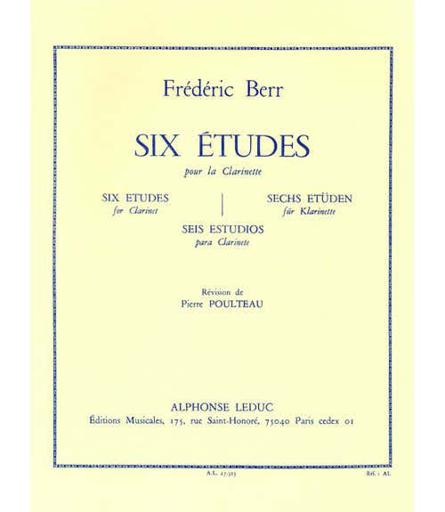 Berr Frederic - Six Etudes Pour Clarinette