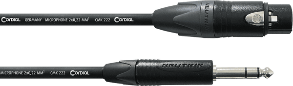 Cordial Cable de Audio Estéreo XLR Hembra/Jack 5 M
