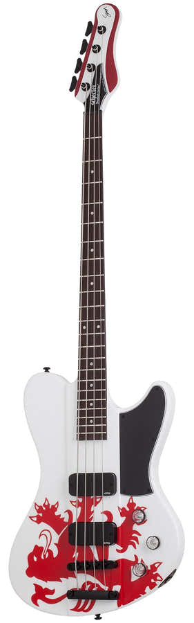 Ultra Spitfire Signature Simon Gallup Blanco brillante con León rojo