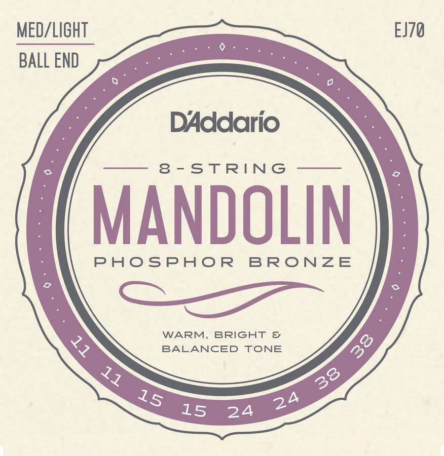 EJ70 PHOSPHOR BRONZE MANDOLIN STRINGS BALL END MEDIUM/LIGHT 11-38