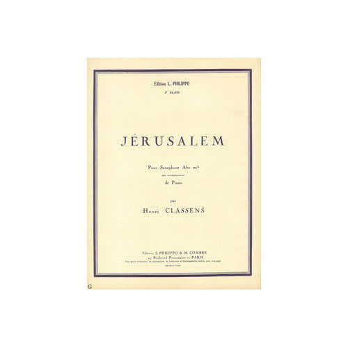 Classens - Jérusalem - Saxophone et Piano