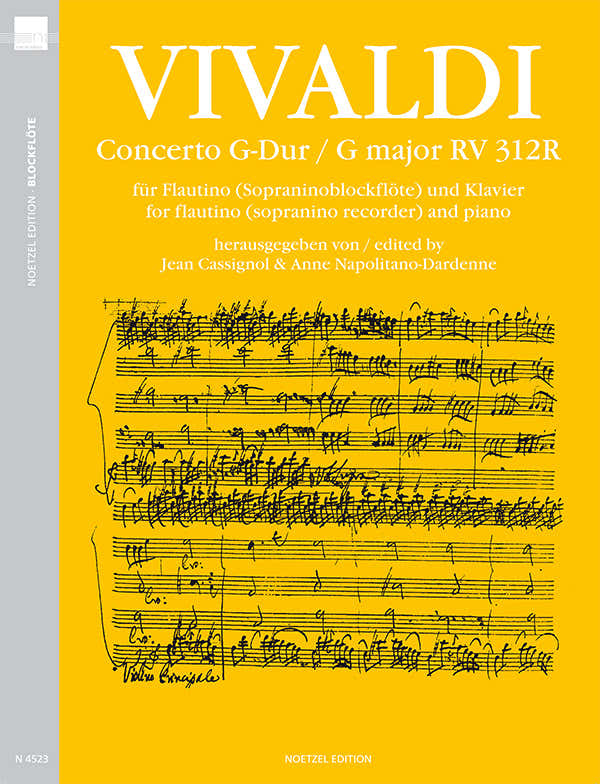 VIVALDI A. - CONCERTO G-DUR RV 312R - FLÛTE A BEC ET PIANO