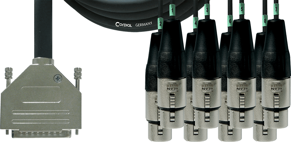 Cable de Interfaz SUB-D/8 XLR Hembras - 1,5 M