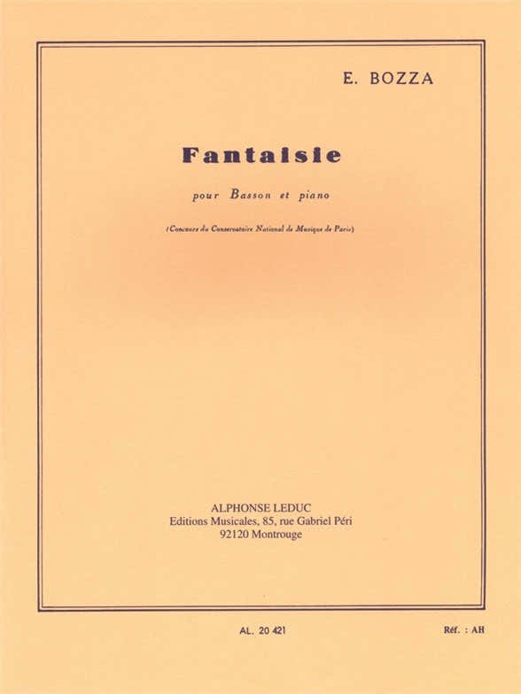 Fantaisie For Bassoon And Piano