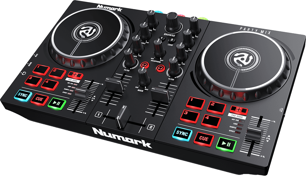PARTY MIX 2 - CONTROLADOR DE DJ DE 2 CANALES