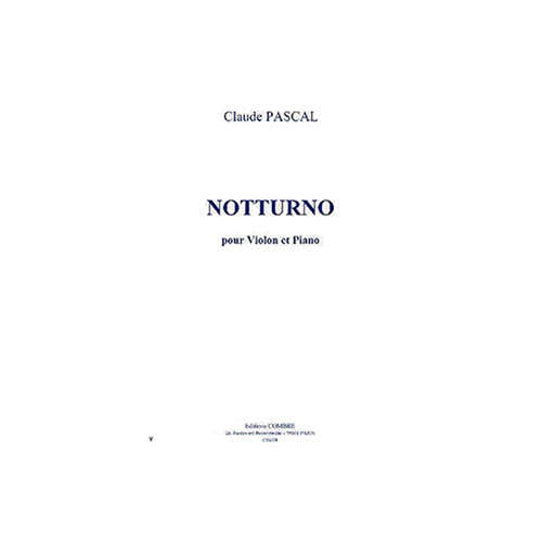 Pascal Claude - Notturno - Violon et Piano
