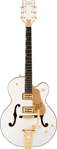 Synchromatic Falcon de cuerpo hueco Single-Cut con Bigsby EBO Blanco Snowcrest