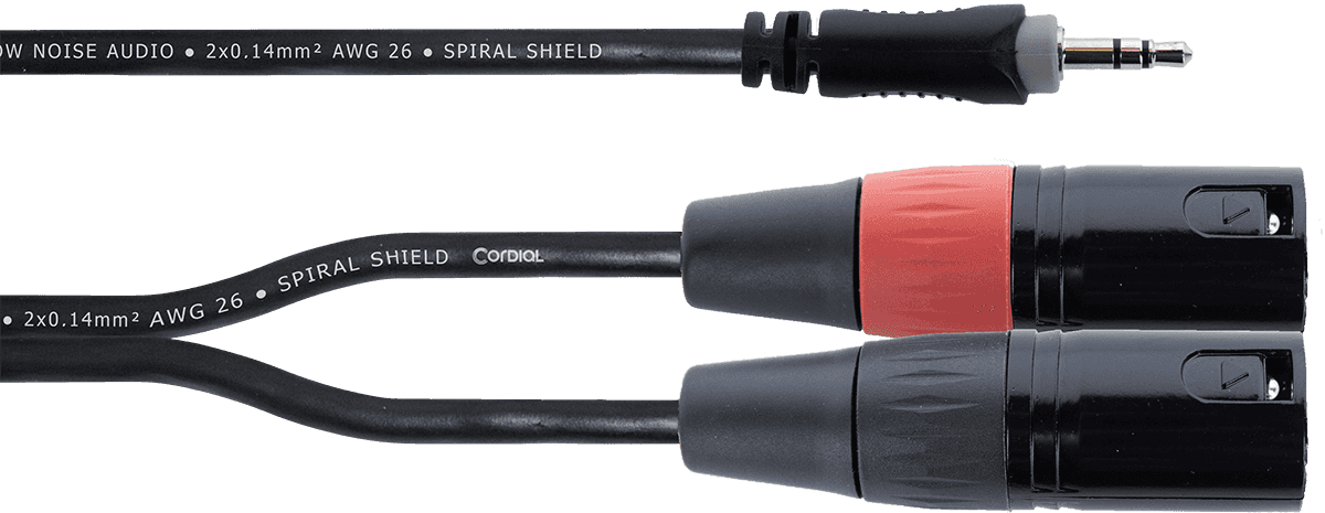 Cable Y Mini-jack Estéreo / 2 XLR Macho 3 M