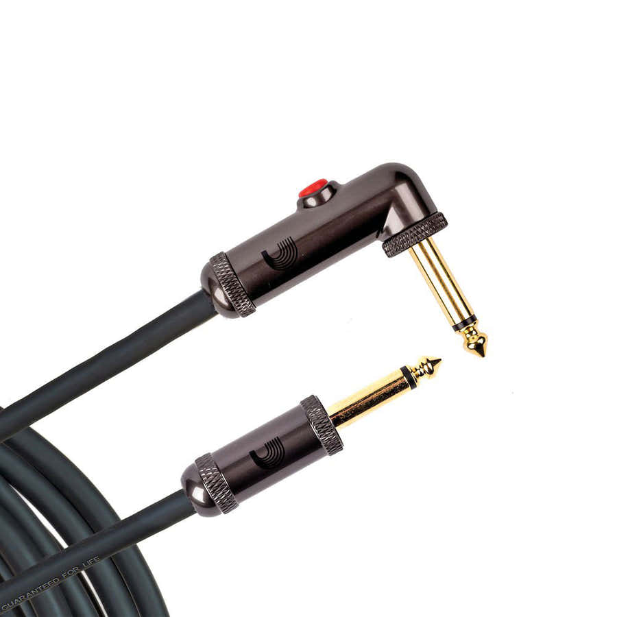 20' INSTRUMENT CABLE WITH PRESSURE SOUND SWITCH ELBOW CONNECTOR BY D'ADDARIO
