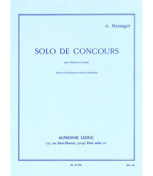 Messager A. - Solo De Concours - Clarinette et Piano