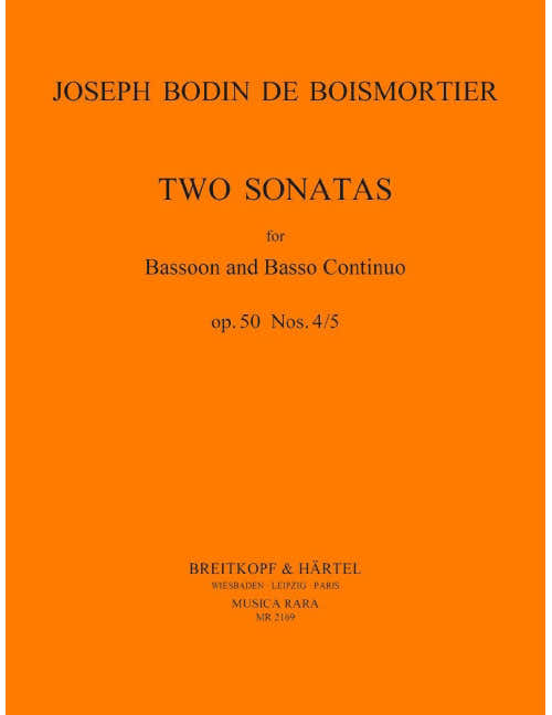 Boismortier - Sonaten In D-moll Und C-moll Op. 50/4-5 Op - Bassoon et Basso Continuo