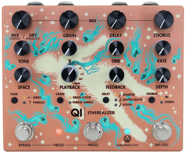 Walrus Audio Qi Etherealizer Terracota - Efecto granular de reverb, delay y chorus