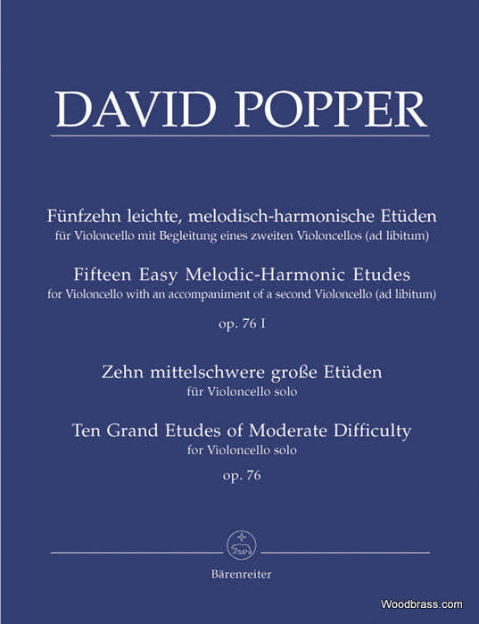 Popper D. - 15 Easy MELODIC-harmonic Etudes Op.76 - Violoncelle