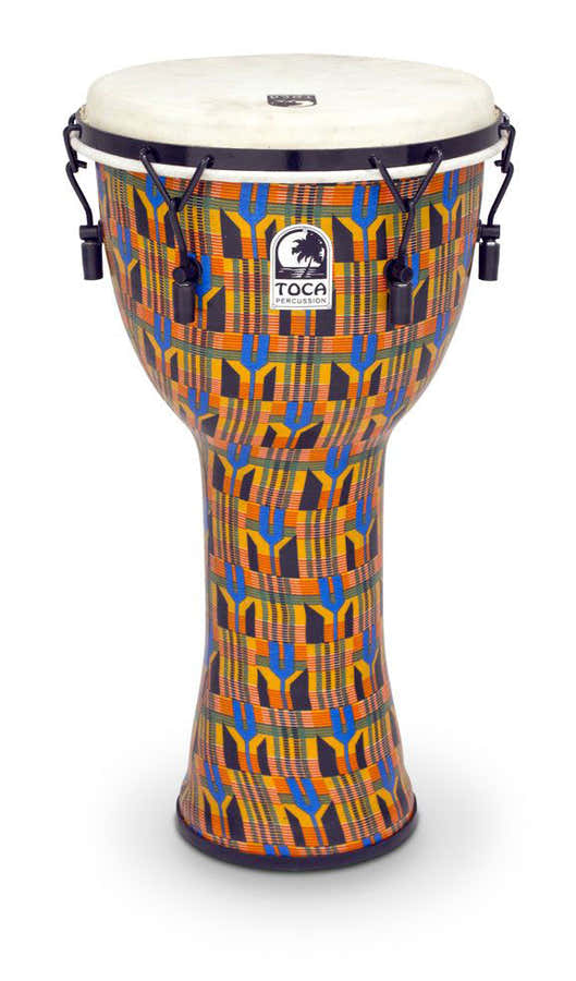 DJEMBE FREESTYLE MECHANICALTUNED KENTE CLOTH 9'' SFDMX-9K