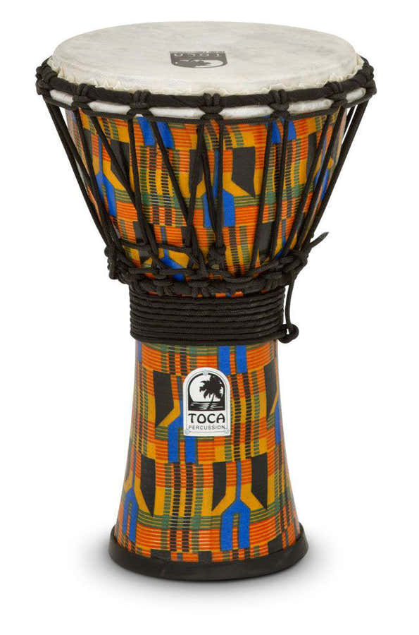 DJEMBE FREESTYLE 9'' KENTE CLOTH SFDJ-9K