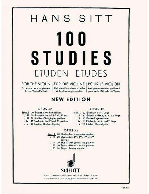 Sitt - 100 Etudes Op. 32 - Violon