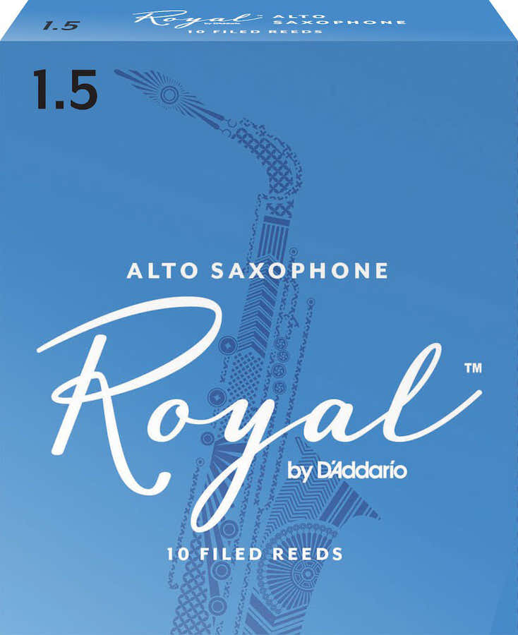 CAAS PARA SAXO ALTO ROYAL RESISTENCIA DE 1.5 PAQUETE DE 10