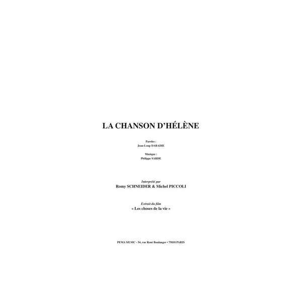 Capte Note SARDE PHILIPPE - LA CHANSON D'HELENE - PVG