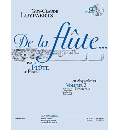 Luypaerts - De La Flute Vol.2 + CD - Niveau Debutant 2