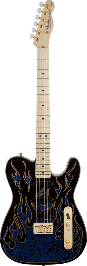 James Burton Telecaster Mn, Llamas Paisley azules