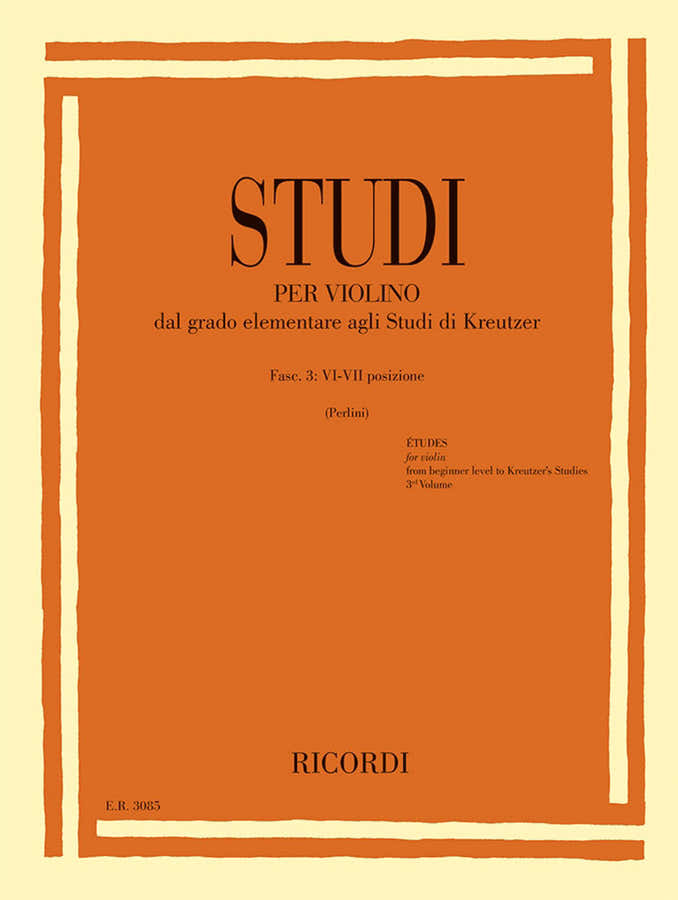 Estudios para violín - Cuaderno Iii: VI-vii posición