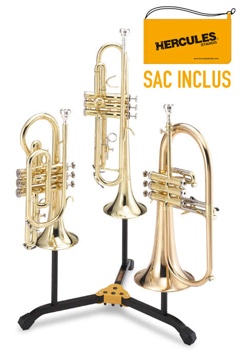 SOPORTE TRIPLE DE TROMPETA CORNETA & FLISCORNO HERCULES