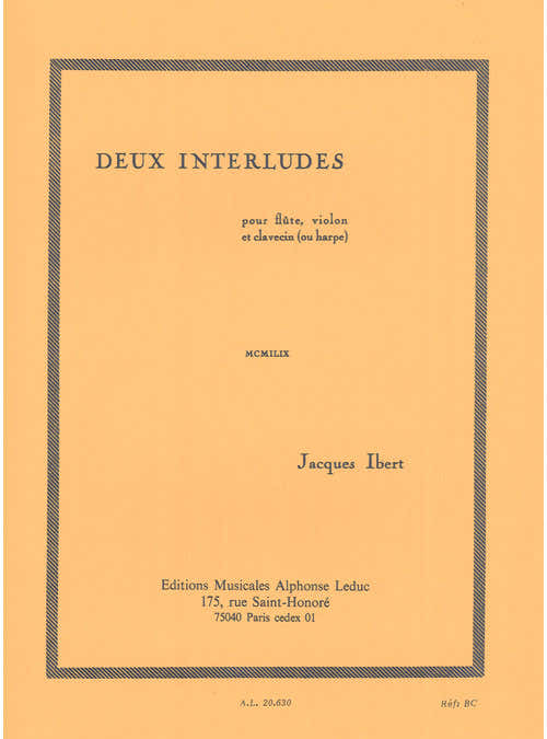 2 Interludes pour flûte violon et clavecin