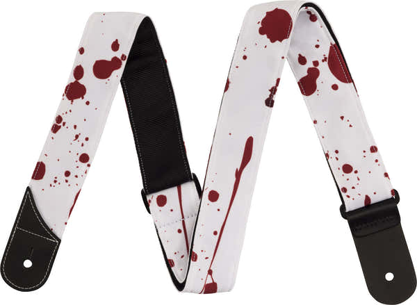 Jackson Guitars Correa Antisalpicaduras Blanca y Roja de 2"