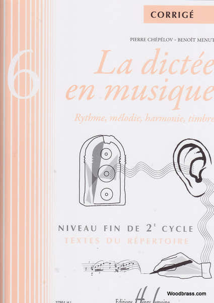 Chepelov P. / Menut B. - La Dictee En Musique Vol.6 - Corrige