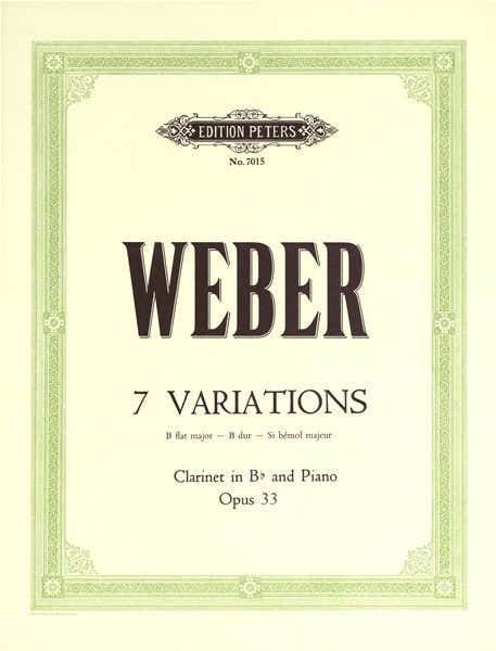 Weber Carl Maria Von - 7 variaciones en Sib Op.33 - Clarinete y piano