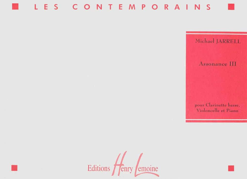 Jarrell - Assonance Iii Cl.Basse/Vlc/Po - Clarinette Basse Violoncelle Et Piano