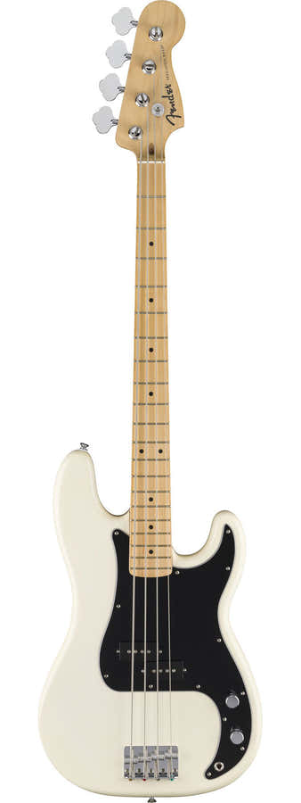 Estándar Precision Bass MN golpeador negro Olympic White