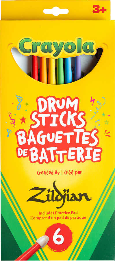 ZKIDS Pack Crayola 6 baquetas + pad