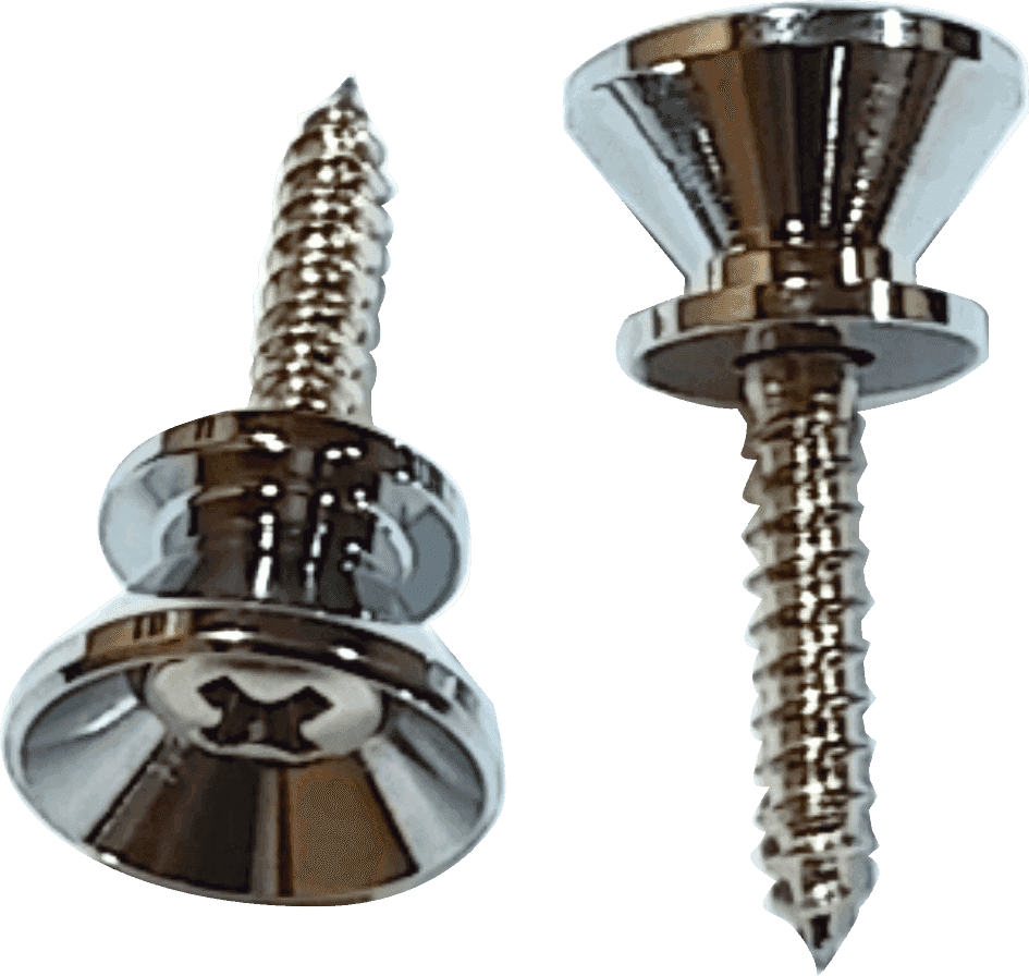 STAYPIECES BELT CLIPS TYPE STRAT BY 2 WITH SCREWS CHROME