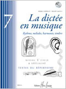 Lemoine Chepelov P./Menut B. - La Dictee En Musique Vol.7 3Eme Cycle