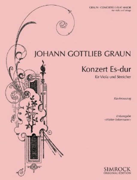 Simrock Graun J.G. - Konzert ES-dur - Alto & Piano