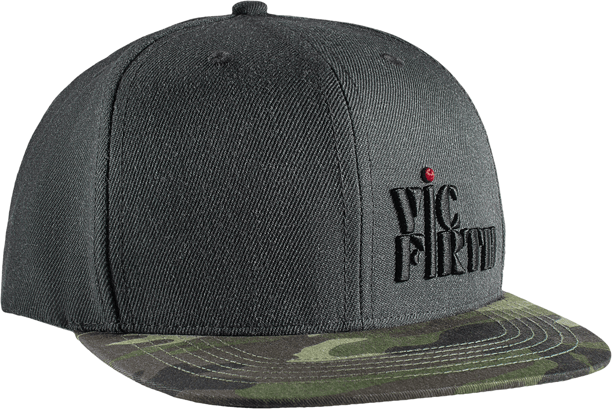 Gorra snapback de camuflaje gris de 6 paneles