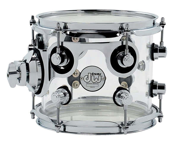 DW Drum Workshop TOM DESIGN ACRYLIQUE CLEAR 8X7