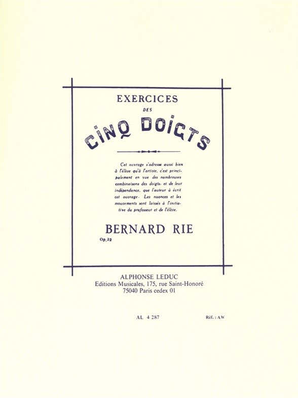 Exercices Des 5 Doigts Op32