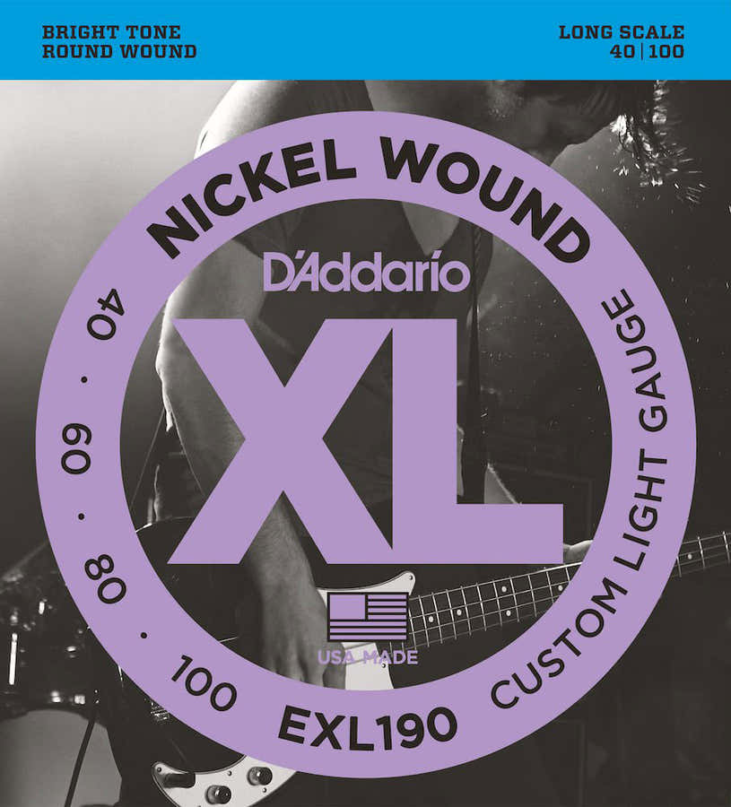 EXL190 Entorchado de níquel escala larga custom ligero 40-100